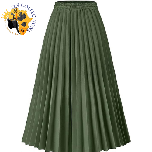 Pleated Midi Skirt
