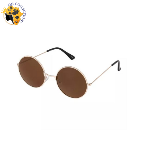 Round Brown Lens Sunglasses