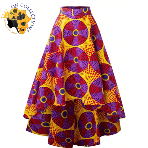 Tribal Print Midi Skirt