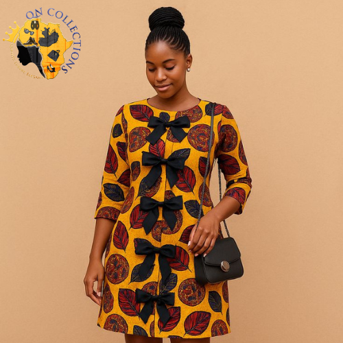 Wax-Print Shift Dress