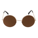 Round Brown Lens Sunglasses